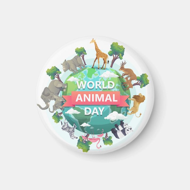 Imã Dia Mundial dos Animais (Frente)