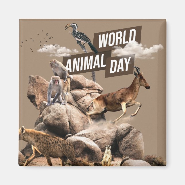 Imã Dia Mundial dos Animais (Frente)