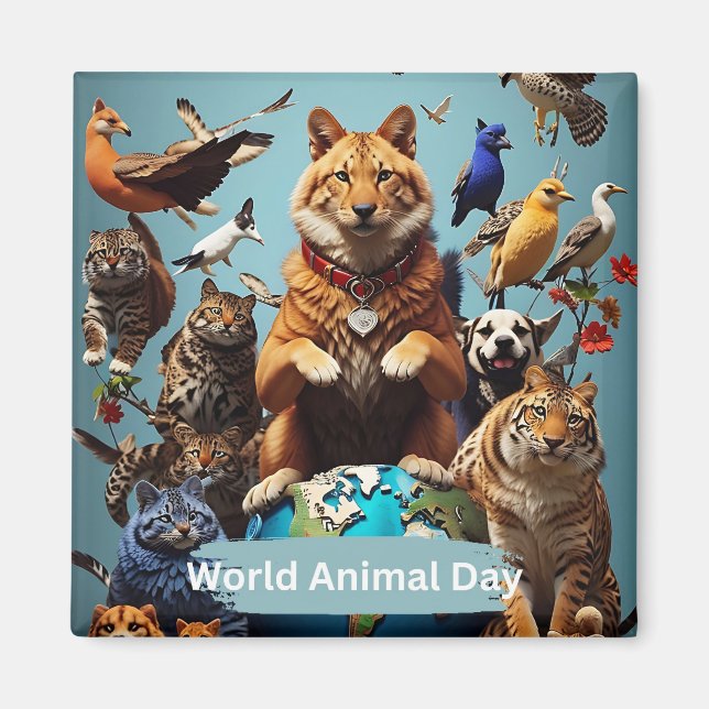 Imã Dia Mundial dos Animais (Frente)