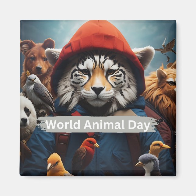 Imã Dia Mundial dos Animais (Frente)