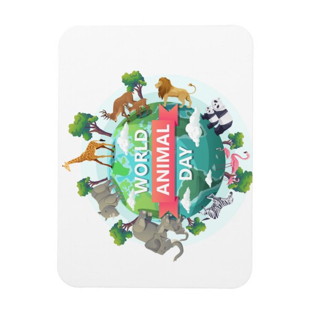 Ímã Dia Mundial dos Animais (Vertical)