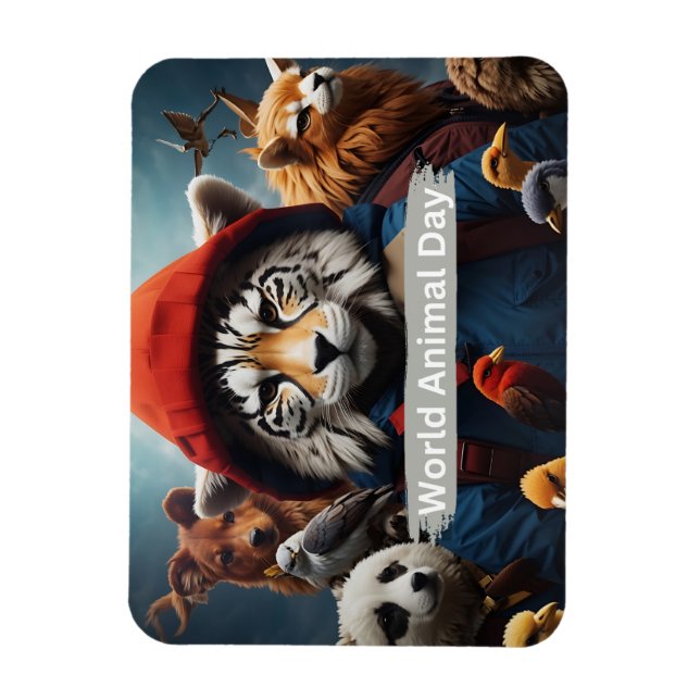 Ímã Dia Mundial dos Animais (Vertical)