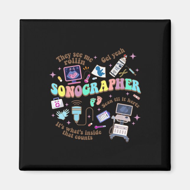 Imã Dia Nacional da Enfermeira Ultrasom Tech Sonograph (Frente)