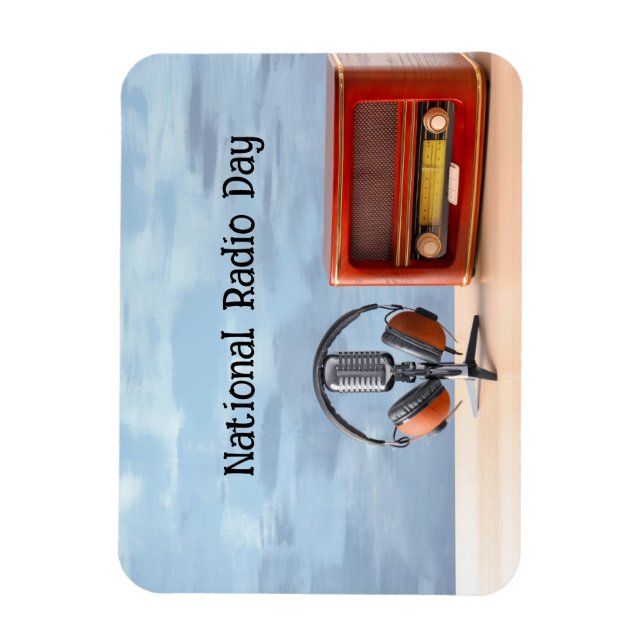 Ímã Dia Nacional da Rádio (Vertical)