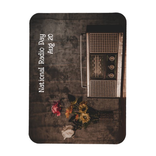 Ímã Dia Nacional da Rádio (Vertical)