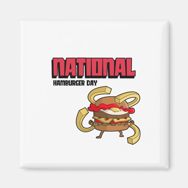 Imã Dia Nacional do Hamburger (Frente)