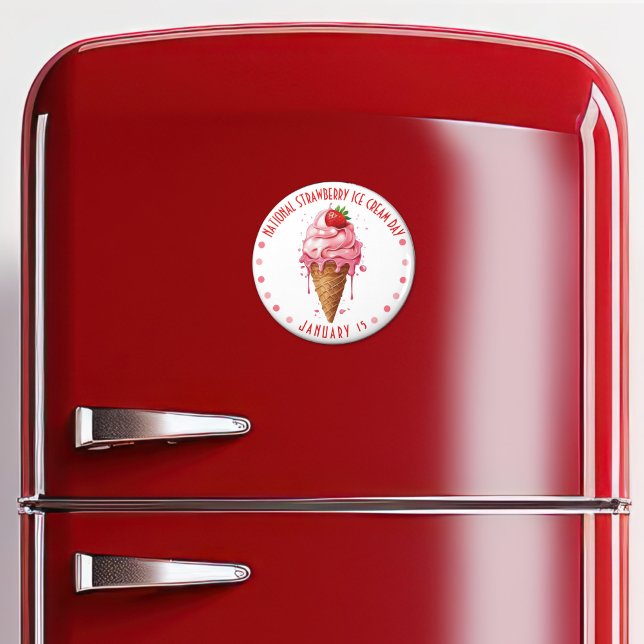 Imã Dia Nacional do Morango de Morango Rosa (Criador carregado)