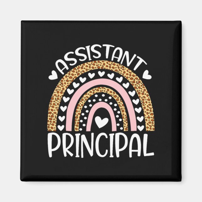 Imã Dia Principal Instantâneo Boho Arco-íris Leopardo  (Frente)