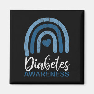 Imã Diabetes Consciência Mês Retroativo Arco-Íris T1 T