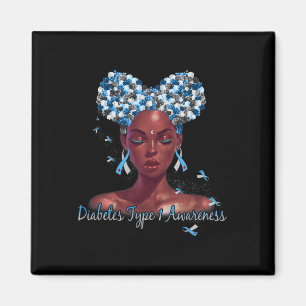 Imã Diabetes Tipo 1 Sensibilização Azul E Gir De Fita 