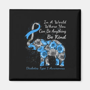 Imã Diabetes Tipo 1 Sensibilização Elefante De Girasso