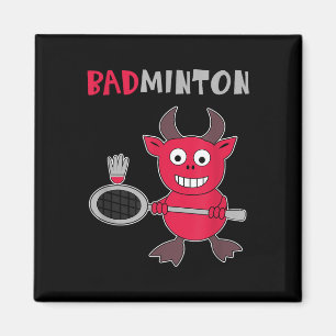 Imã Diabo do Badminton Jogador de Badminton Peteca Esp