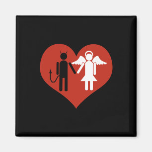 Imã Diabo e anjo no amor - ímã