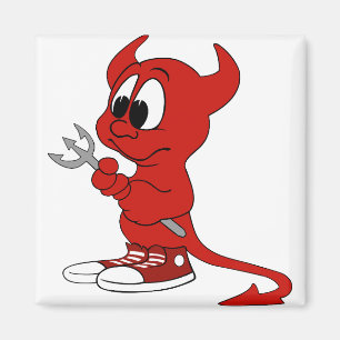 Imã Diabo Red Demon Cartoon Satã Mau Inferno Heat