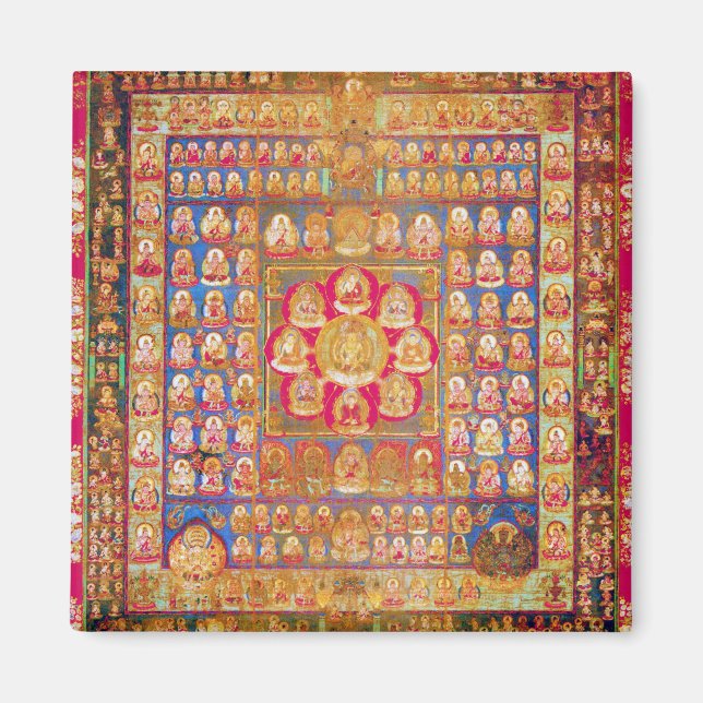 Imã Diagrama Cósmico de Mandala para a Meditação (Frente)