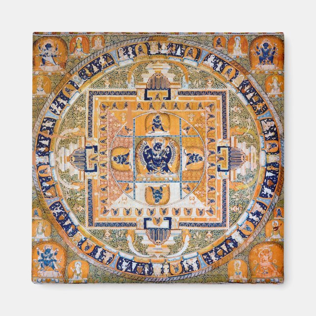 Imã Diagrama Cósmico de Mandala para a Meditação (Frente)