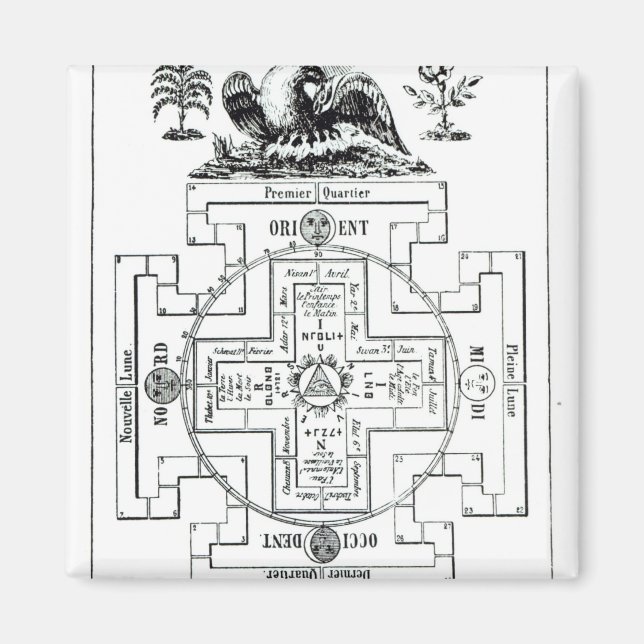 Imã Diagrama místico do Salomão (Frente)