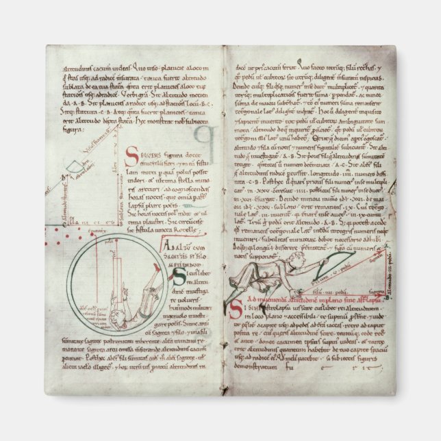Imã Diagramas das medições e do texto (velum) (Frente)
