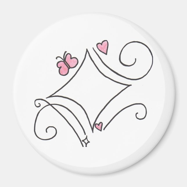 Imã Diamante rosa (Frente)