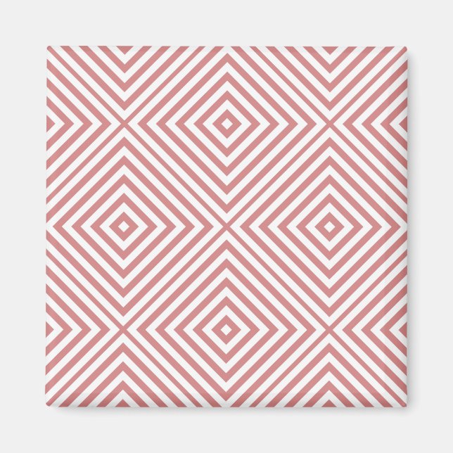 Imã Diamante Rosa Chevron (Frente)