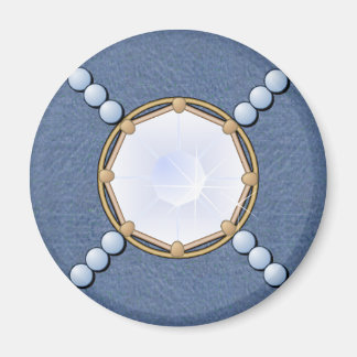 Imã Diamond Denim e Pearls Magnet