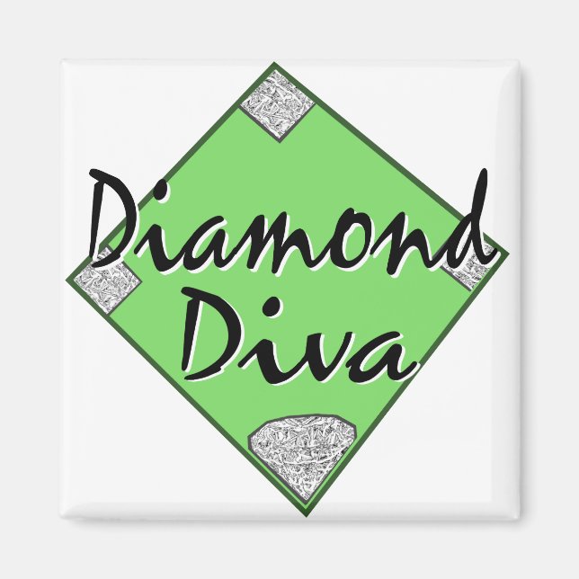 Imã Diamond Diva Softball (Frente)