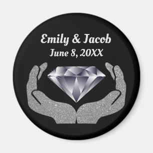 Imã Diamond Hands Wedding Magnet