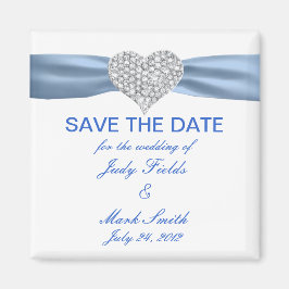 Imã Diamond Heart Blue Wedding Salve O Magnet