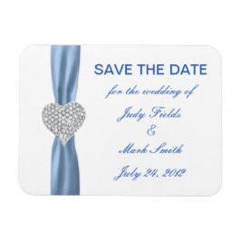 Ímã Diamond Heart Blue Wedding Salve O Magnet