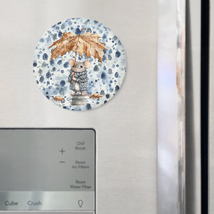 Imã Dias Chuvosos Rato Azul Guarda-Chuva de Folha