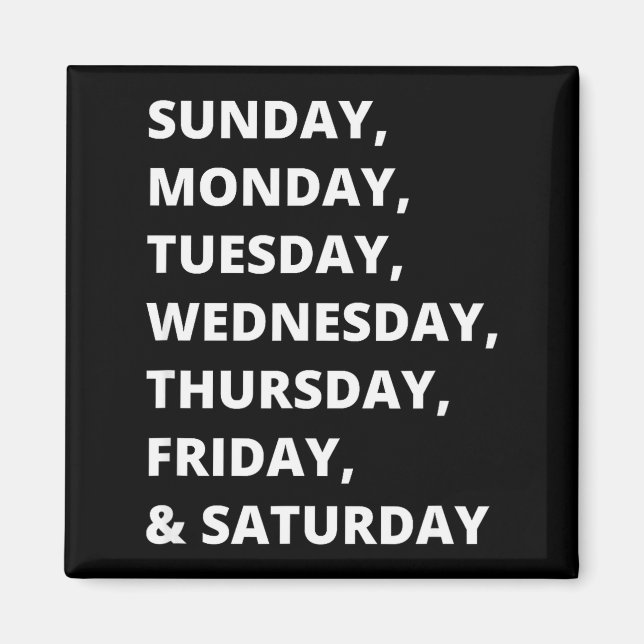Imã Dias Da Semana  (Frente)