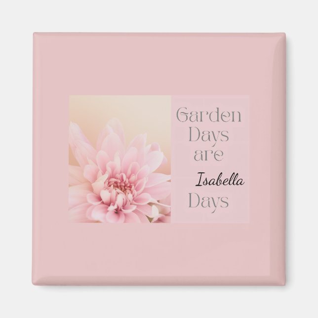 Imã Dias de Jardim Personalizados, Presente para Hobby (Frente)