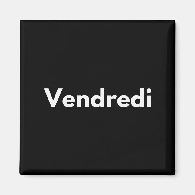 Imã Dias de sexta-feira da semana Língua Francesa Fran (Frente)