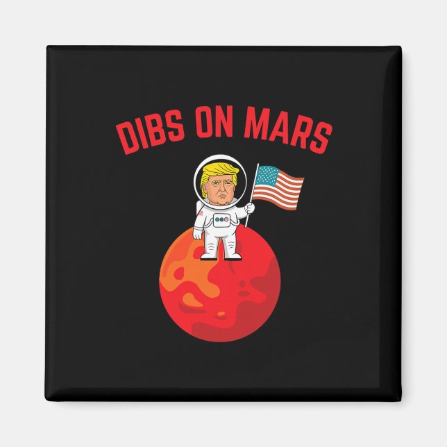 Imã Dibs Em Marte - Trump Engraçado Em Marte Com Bande (Frente)