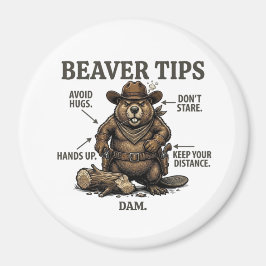 Imã Dicas de Castor de Cowboy Engraçado Oeste Selvagem