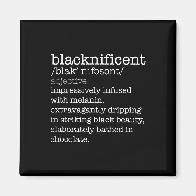 Imã Dicionário Blacknificente Meme do Mês da História  (Frente)