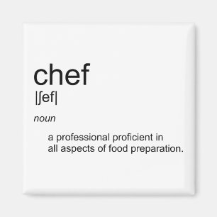 Imã Dicionário de definição CHEF do design de texto