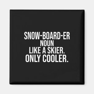 Imã Dicionário de Definição Snowboardi Engraçado Snowb