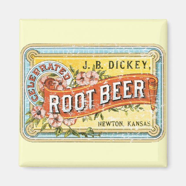 Imã Dickey Root Beer-1899 - angustiada (Frente)
