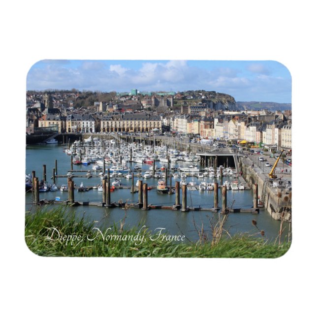 Ímã Dieppe Harbor, Normandia, França, (Horizontal)