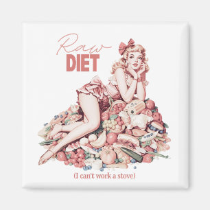 Imã Dieta Crua (Não Sei Usar o Fogão) Esposa Rosa Retr