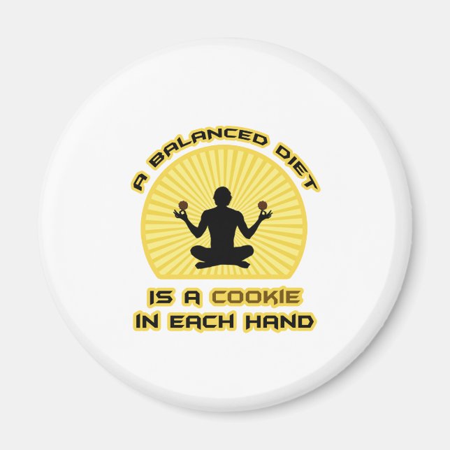 Imã Dieta Equilibrada: Cookie em Cada Mão (Frente)