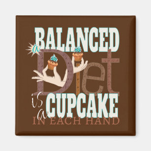 Imã Dieta equilibrada dos cupcakes - humor saudável