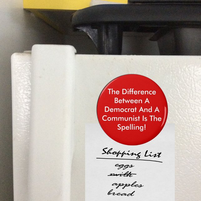 Imã Diferença Entre Democrata E Comunista (Criador carregado)
