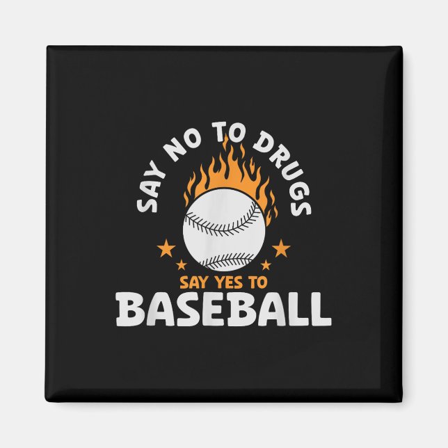Imã Diga Não A Drogas Dizer Sim A Baseball Inspiron (Frente)