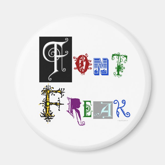 Imã Digitação de Fontes Freak (Frente)