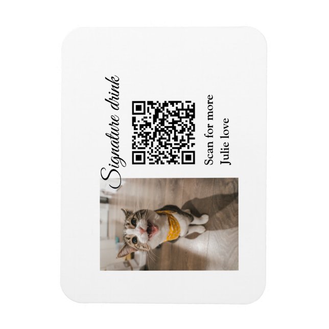 Ímã Digitalização de bebida de assinatura Código QR ad (Vertical)