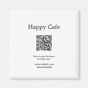 Imã Digitalização do restaurante Café para ver o pedid