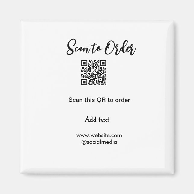 Imã Digitalizar para fazer a varredura do código QR ad (Frente)