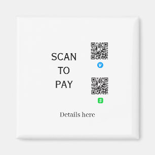 Imã digitalizar para pagar detalhes do código QR do ve